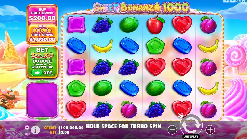 Sweet Bonanza 1000 — игровое поле